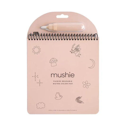Mushie herbruikbaar water kleurboek - elfjes (roze)