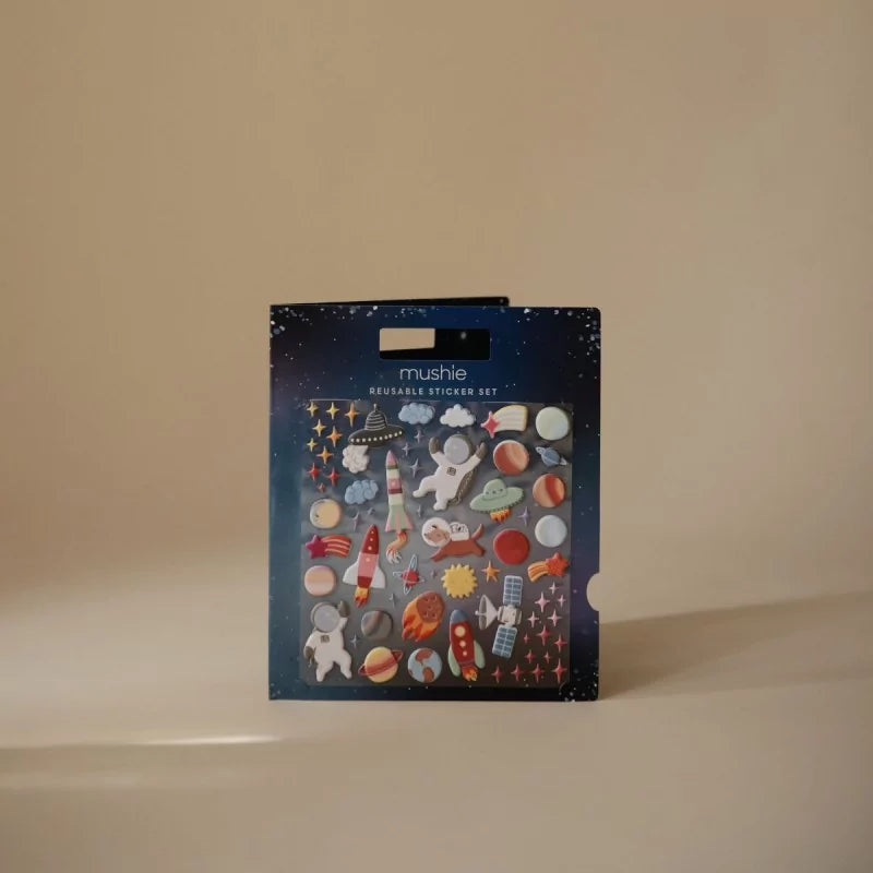 Mushie herbruikbaar stickerboek - ruimte