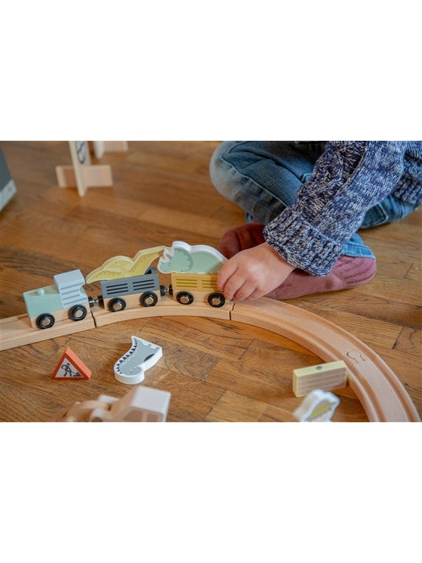 Houten treinset met station | Tryco