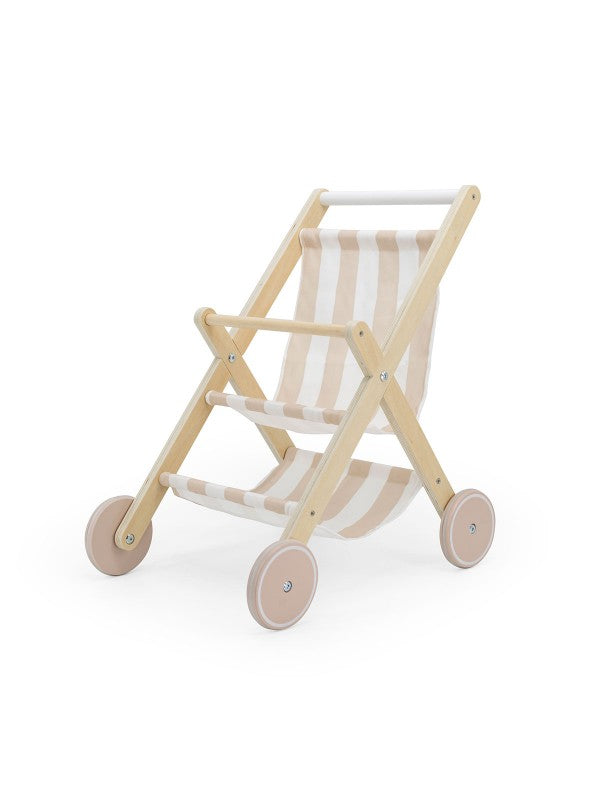 Houten buggy voor pop