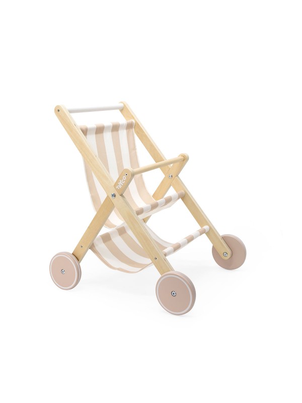 Houten buggy voor pop