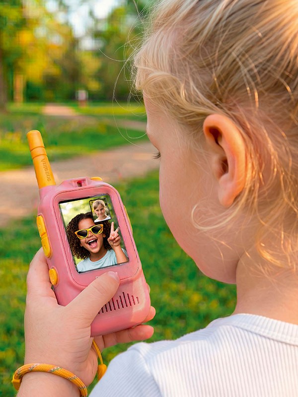 ZAZU Walkietalkie met videofunctie - roze, groen en beige